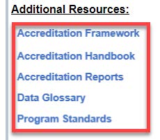 Screenshot of additional resources on ADS website