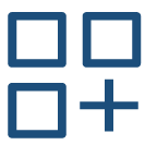 Image is of three squares and a plus symbol.