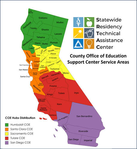 Map of the S R T A C hubs. Image is linked to a detailed description of each hub.