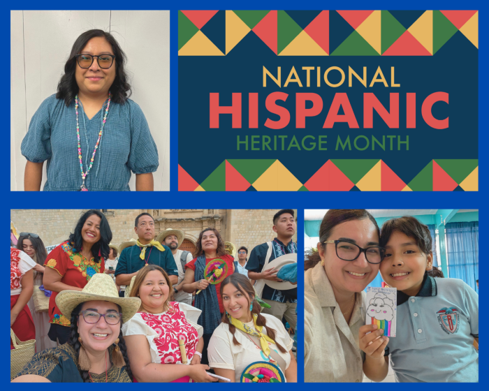 Top left: Anayeli Martinez, resident in the Spanish Bilingual Teacher Residency Program in Madera. Bottom row: Gladys Villanueva, professor in residence for the program, on a cohort cultural exchange experience in Oaxaca, Mexico.